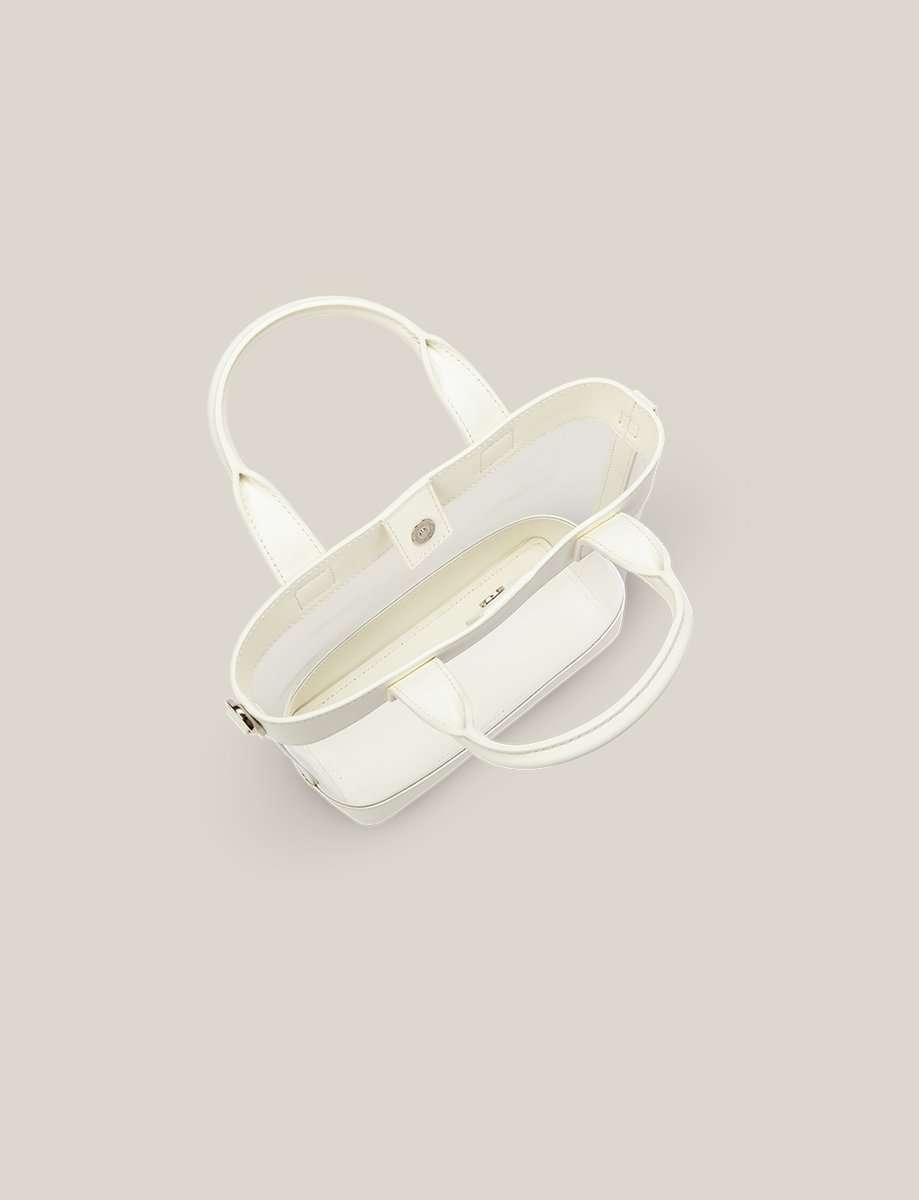 The Clear Tote - White