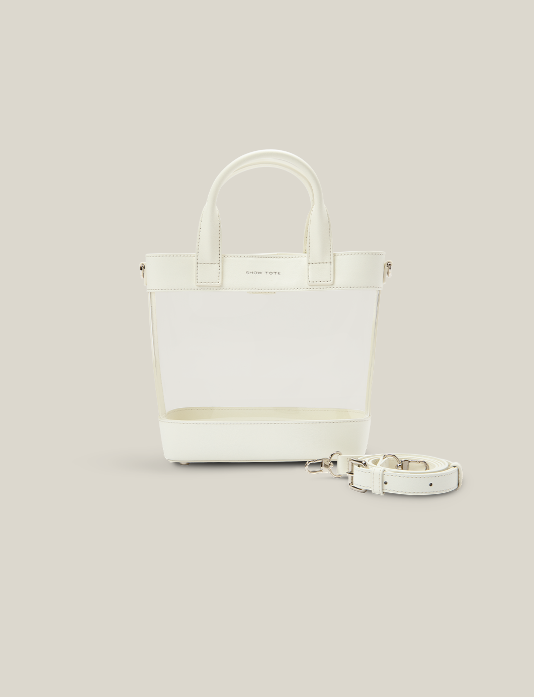 The Clear Tote - White