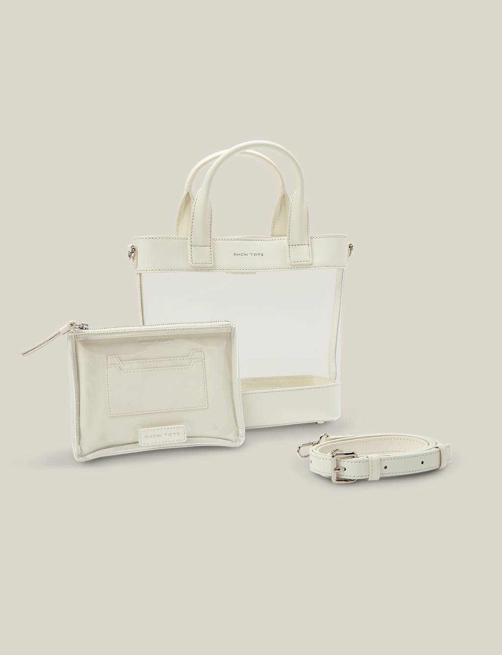 The Clear Tote - White
