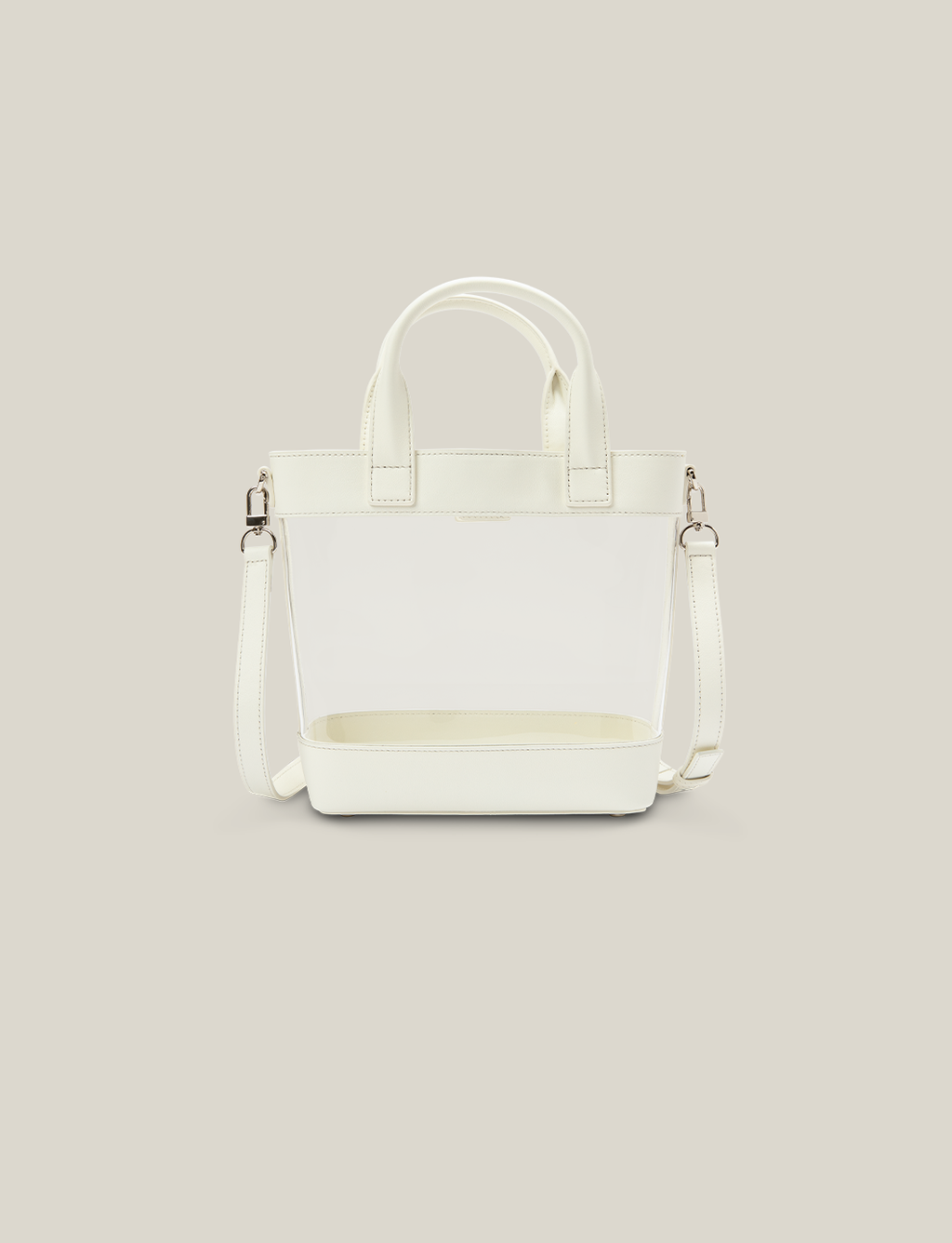 The Clear Tote - White