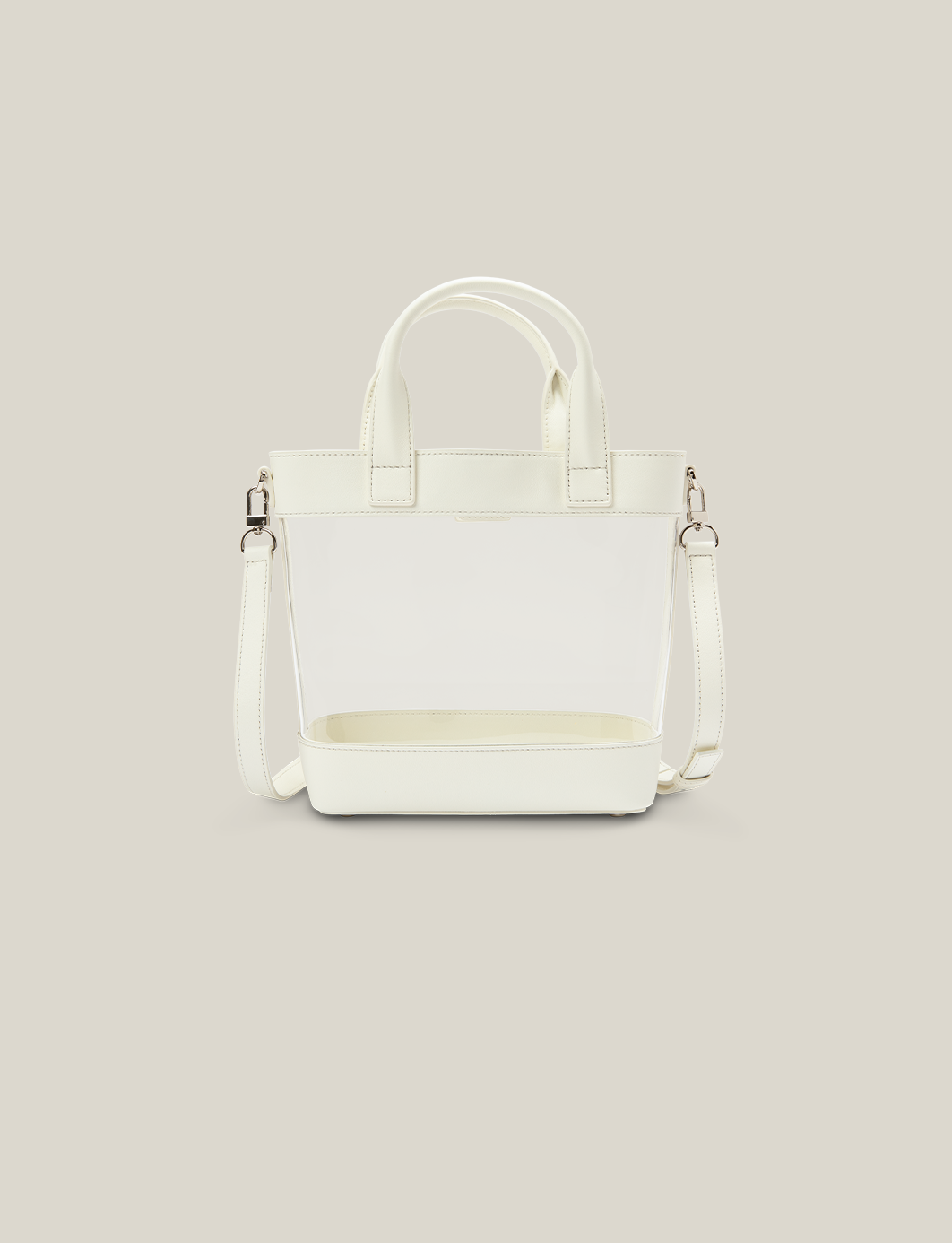 The Clear Tote - White