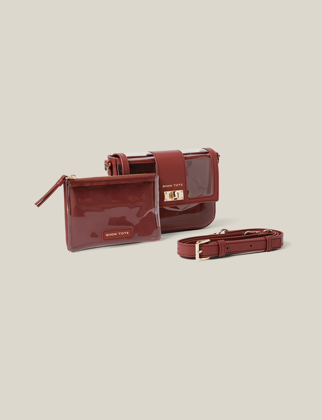 The Clear Envelope - Maroon