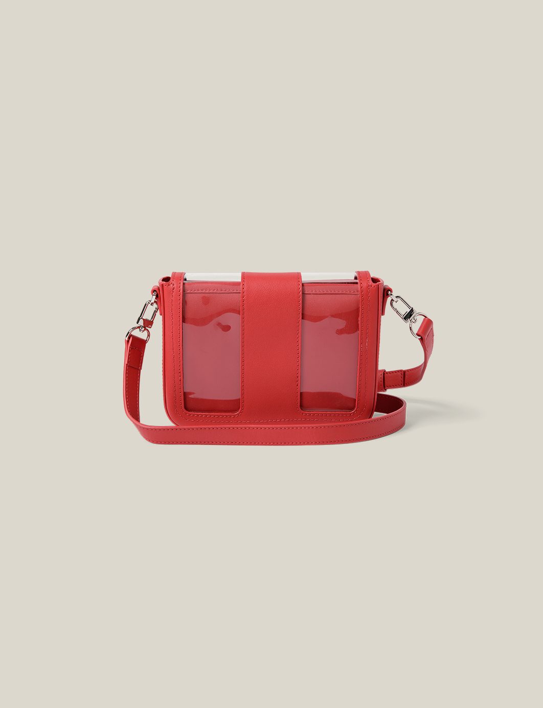 The Clear Envelope - Lipstick Red