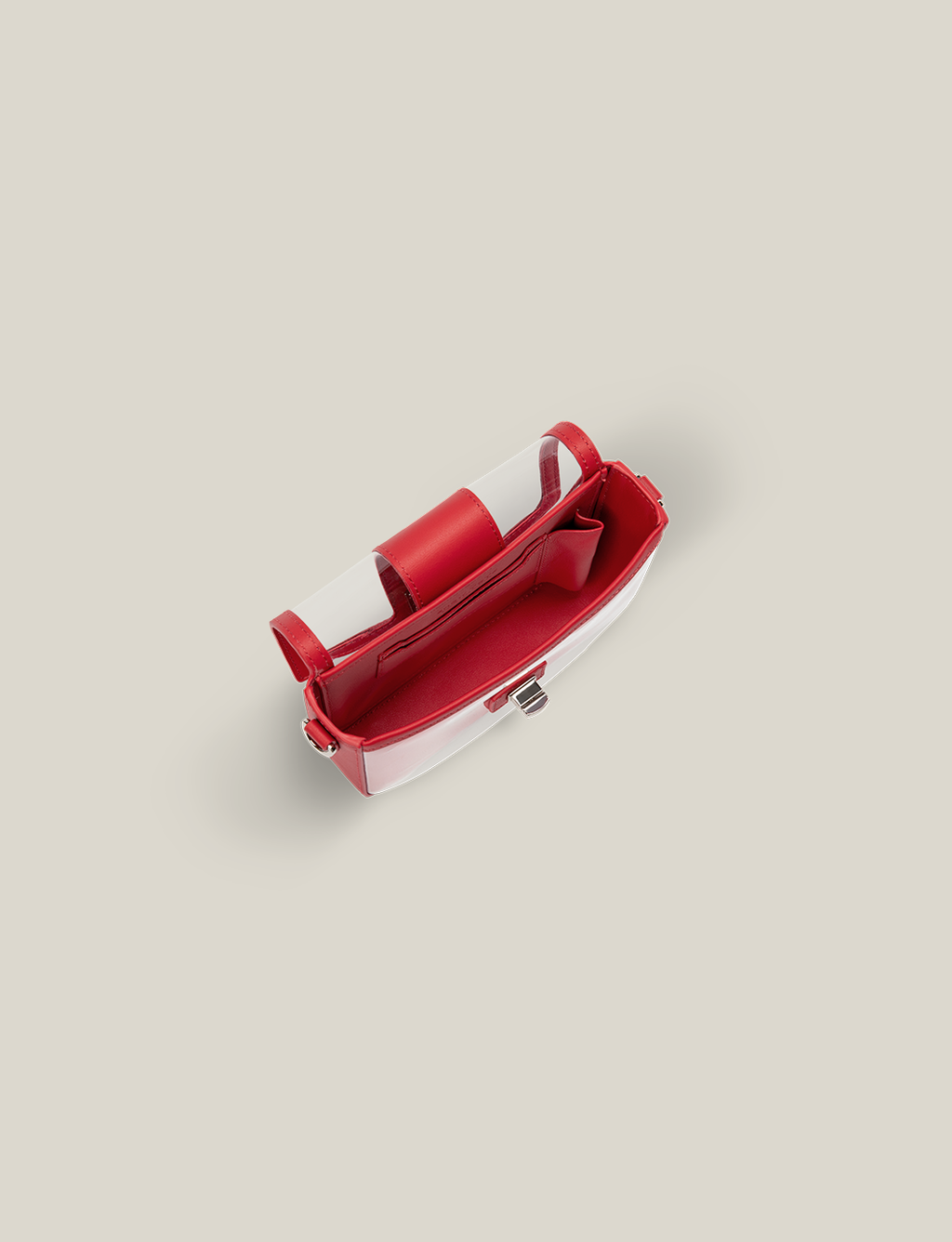 The Clear Envelope - Lipstick Red