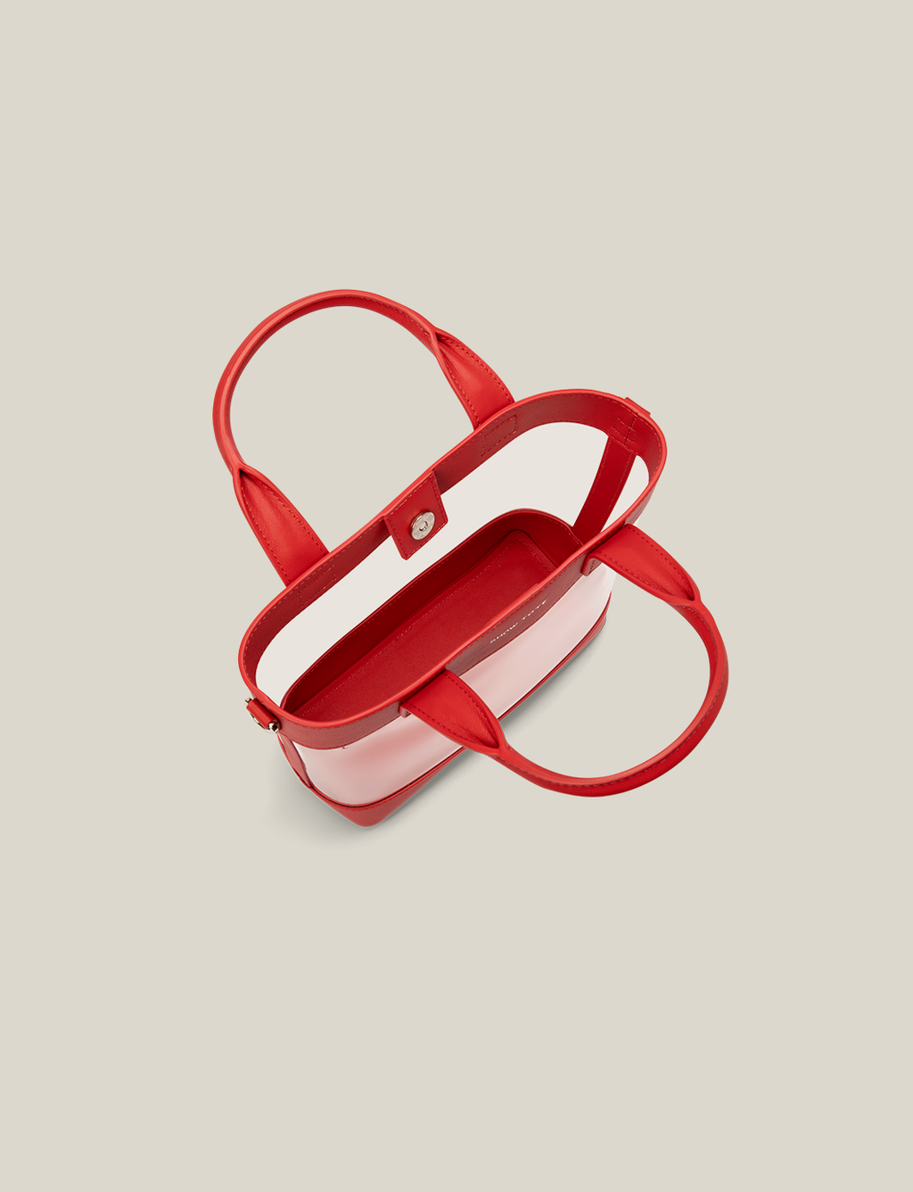 The Clear Tote - Lipstick Red