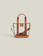 The Clear Tote - Saddle Brown