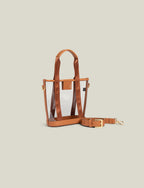 The Clear Tote - Saddle Brown