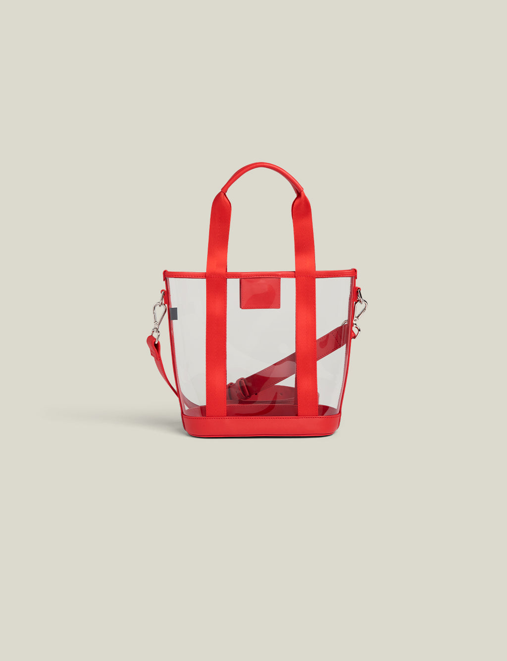 The Clear Tote - Lipstick Red