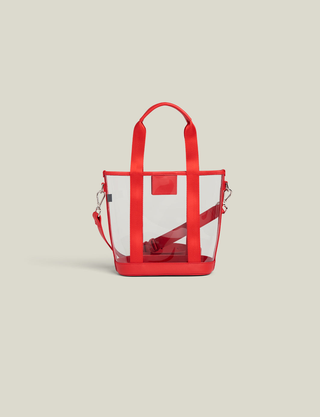 The Clear Tote - Lipstick Red