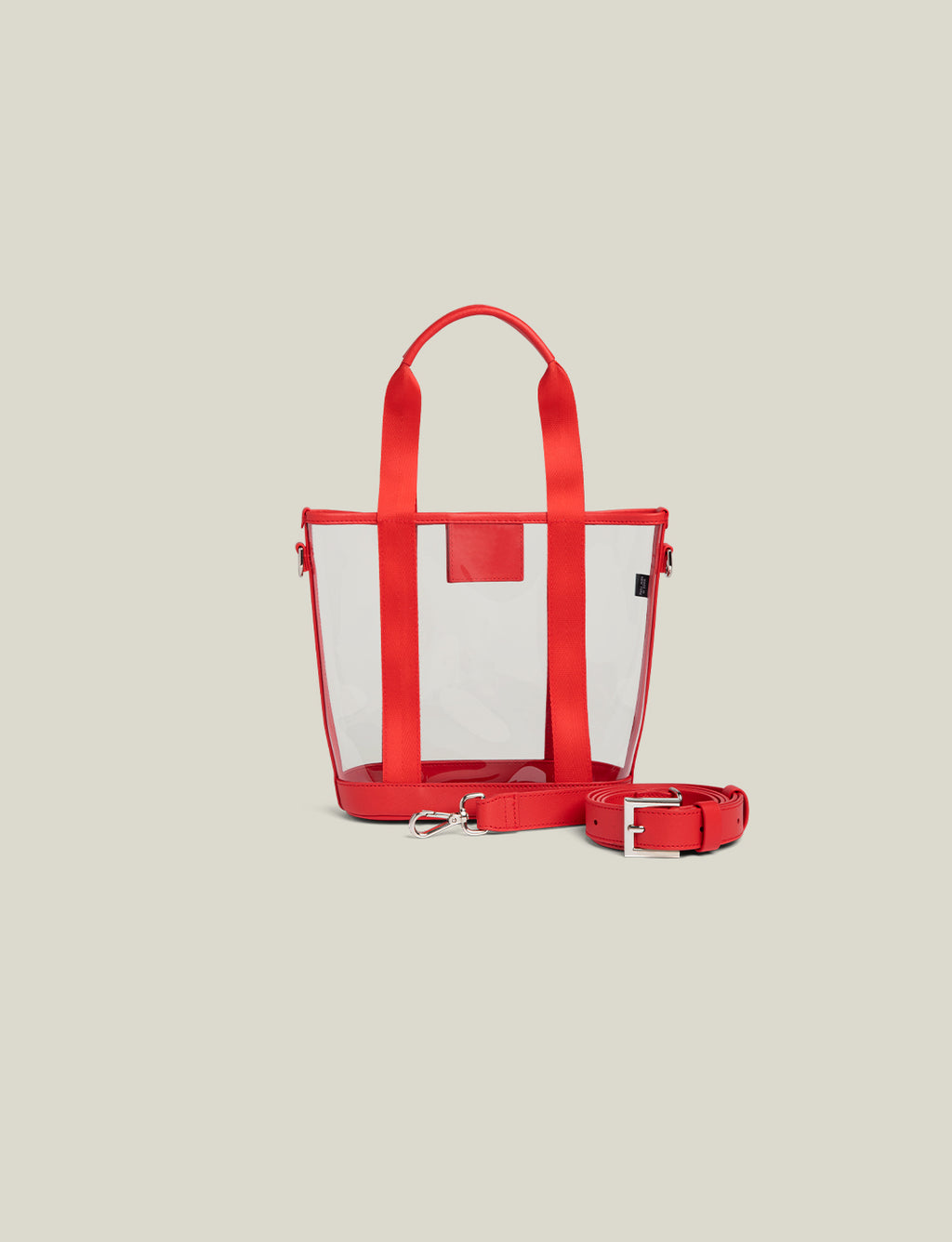 The Clear Tote - Lipstick Red