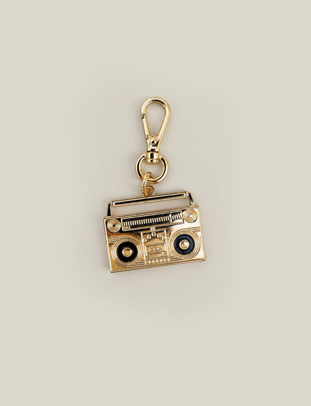 Boom Box Charm - Gold