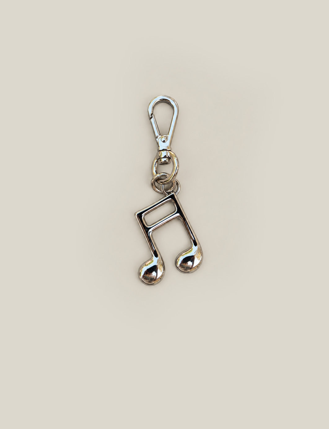 Music Note Charm - Silver